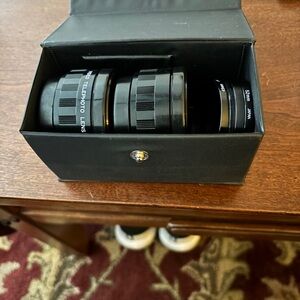 (3) Video Telephoto Wide Angle Lenses 49/52/55mm for Camera Made In Japan W Case